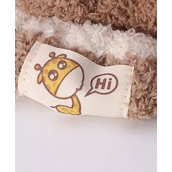 Babyhug Woollen Cap With Giraffe 3D Ear- Light Brown