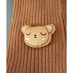 Babyhug Woolen Cap Gloves & Muffler Set - Brown