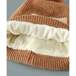 Babyhug Woolen Cap Gloves & Muffler Set - Brown