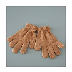 Babyhug Woolen Cap Gloves & Muffler Set - Brown