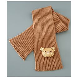 Babyhug Woolen Cap Gloves & Muffler Set - Brown
