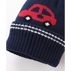 Babyhug Woolen Cap Gloves & Muffler Set - Red
