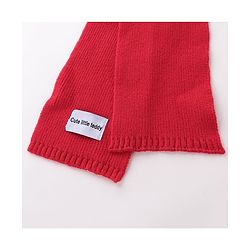Babyhug Pom Pom Woolen Cap Muffler & Gloves Set Teddy Design - Red