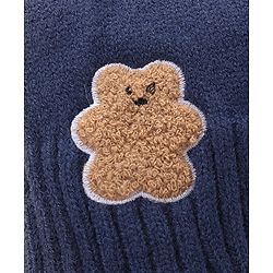 Babyhug Pom Pom Woolen Cap Muffler & Gloves Set Teddy Design - Red