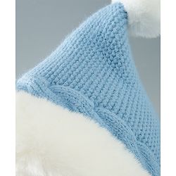 Babyhug Pom Pom Woollen Cap Small Size - Blue