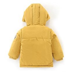 Babyhug Full Sleeves Hooded & Padded Jacket Solid- Mustard