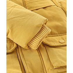 Babyhug Full Sleeves Hooded & Padded Jacket Solid- Mustard