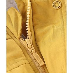 Babyhug Full Sleeves Hooded & Padded Jacket Solid- Mustard