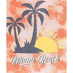 Babyhug 100% Cotton Knit Half Sleeves Beach Print T-Shirt & Shorts Set - Peach