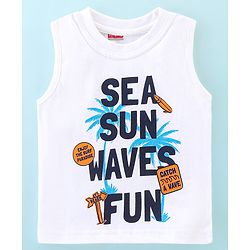 Babyhug 100% Cotton Half Sleeves Checked Shirt with Text Print T-Shirt - White