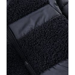 Babyhug Woven Full Sleeves Hooded Jacket with Fur Detailing - Navy