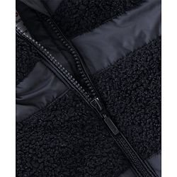 Babyhug Woven Full Sleeves Hooded Jacket with Fur Detailing - Navy