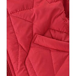 Babyhug Woven Full Sleeves Solid Color Hoodie - Red