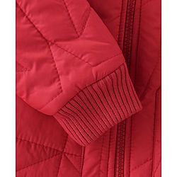 Babyhug Woven Full Sleeves Solid Color Hoodie - Red