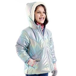 Babyhug Woven Full Sleeves Textured Jacket with Hood - Silver