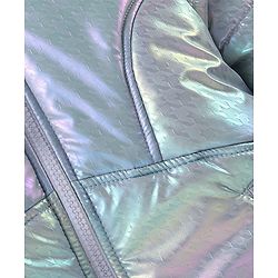 Babyhug Woven Full Sleeves Textured Jacket with Hood - Silver