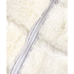 Babyhug Woven Full Sleeves Stripe Textured Hoodie with Cotton Lining - White