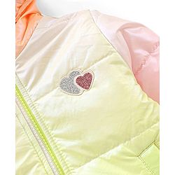 Babyhug Full Sleeves Hooded Jacket with Heart Patch - Pink