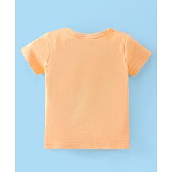 Babyhug 100% Cotton Half Sleeves Vests Stripes & Dino Print Pack of 3- Blue Orange & White