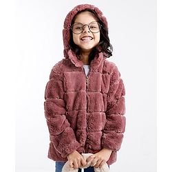 Babyhug Full Sleeves Solid Hooded Jacket- Maroon