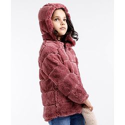 Babyhug Full Sleeves Solid Hooded Jacket- Maroon