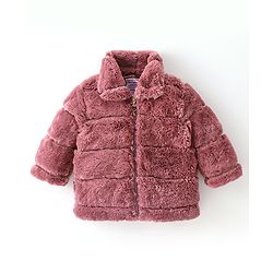 Babyhug Full Sleeves Solid Hooded Jacket- Maroon