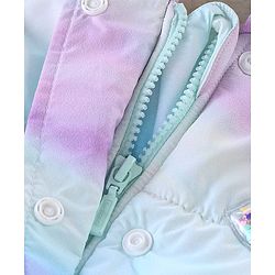 Babyhug Full Sleeves Tie Dye Woven Hoodie - Purple & Blue