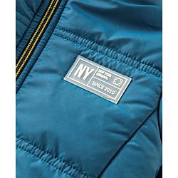 Babyhug Full Sleeves Hooded & Padded Jacket Solid- Teal