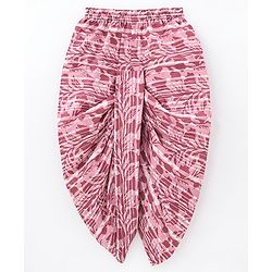 Babyhug 100% Cotton Woven Full Sleeves Kurta With Dhoti Kolka Print - Red