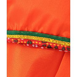 Babyhug Woven Full Sleeves Jamna Set with Forehead Cap & Waistband - Orange