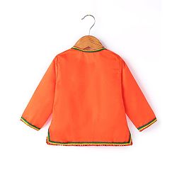 Babyhug Woven Full Sleeves Jamna Set with Forehead Cap & Waistband - Yellow