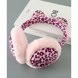 Babyhug Ear Muffs Leopard Design - Pink