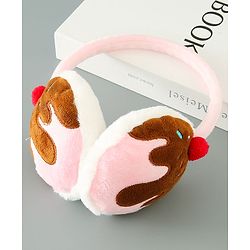 Babyhug Ear Muffs With Applique - Pink