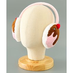 Babyhug Ear Muffs With Applique - Pink