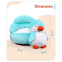 Babyhug Penguin Shaped Soft Seat -  Sky Blue