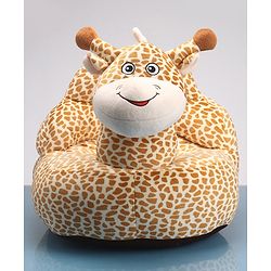 Babyhug Cat Shaped Soft Seat - Brown & White