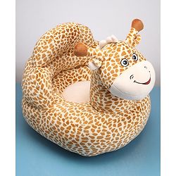 Babyhug Cat Shaped Soft Seat - Brown & White