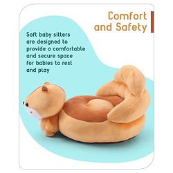 Babyhug Cat Shaped Soft Seat - Brown & White