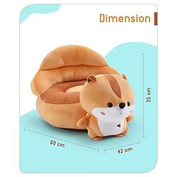 Babyhug Cat Shaped Soft Seat - Brown & White