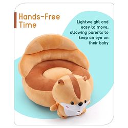 Babyhug Cat Shaped Soft Seat - Brown & White