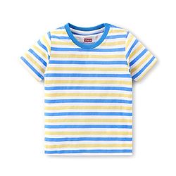 Babyhug Cotton Half Sleeves T-Shirts Pack of 7 with Crab & Boat Print - Yellow & Blue