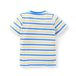 Babyhug Cotton Half Sleeves T-Shirts Pack of 7 with Crab & Boat Print - Yellow & Blue