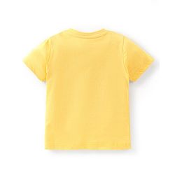 Babyhug Cotton Half Sleeves T-Shirts Pack of 7 with Crab & Boat Print - Yellow & Blue