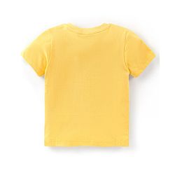 Babyhug Cotton Half Sleeves T-Shirts Pack of 7 with Crab & Boat Print - Yellow & Blue