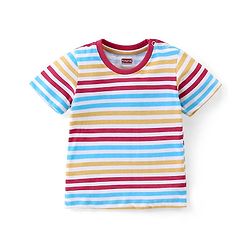 Babyhug Cotton Knit  Half Sleeves Plane Print T-Shirts Pack of 5 - Multicolor
