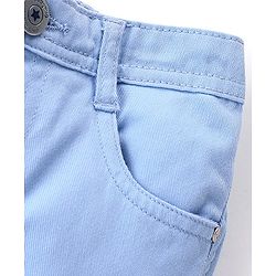 Babyhug Twill Woven Mid Thigh Shorts Boat Print - Blue