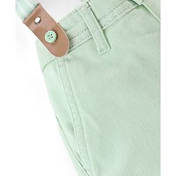 Babyhug Cotton Mid Thigh Shorts with Suspender - Blue