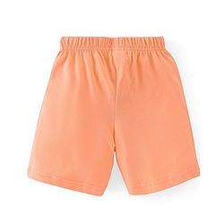 Babyhug Cotton Jersey Knit Mid Thigh Length Shorts Stripes & Marble Print Pack of 3 - Orange & Blue