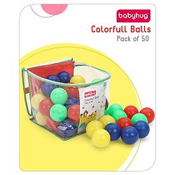 Babyhug Plastic Balls Pack of 50 - Multicolour