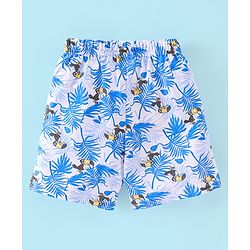 Babyhug Cotton Jersey Knee Length Shorts Tropical Toucan Bird Print -  Blue